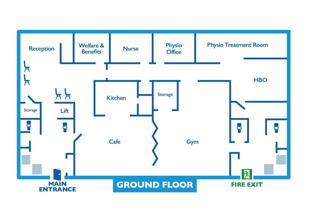 Map of the Revive centre ground floor