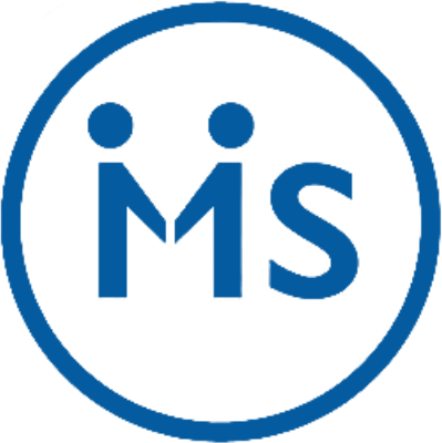 Image of the reduced Revive logo in blue. The logo reads MS. MS is within a circle. The M is laid out as two people facing each other with hands outstretched.